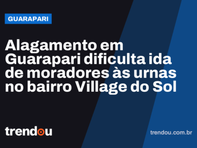 Alagamento em Guarapari dificulta ida de moradores às urnas no bairro Village do Sol