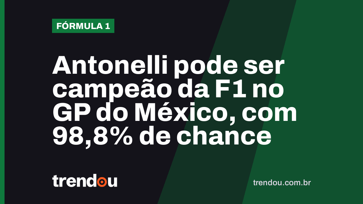 Antonelli pode ser campeão da F1 no GP do México, com 98,8% de chance