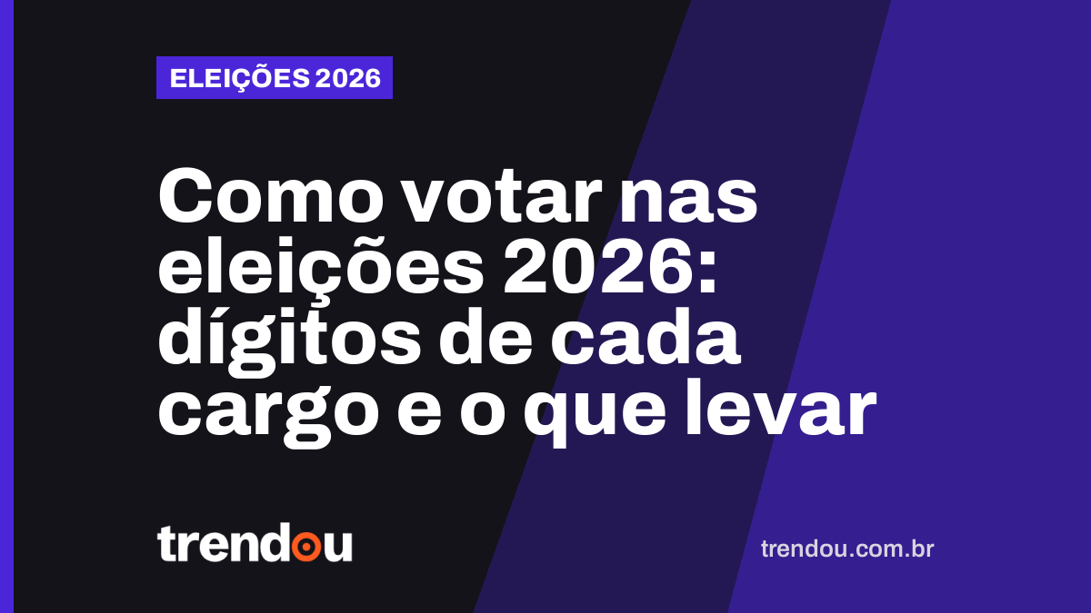 Como votar nas eleições 2026: dígitos de cada cargo e o que levar