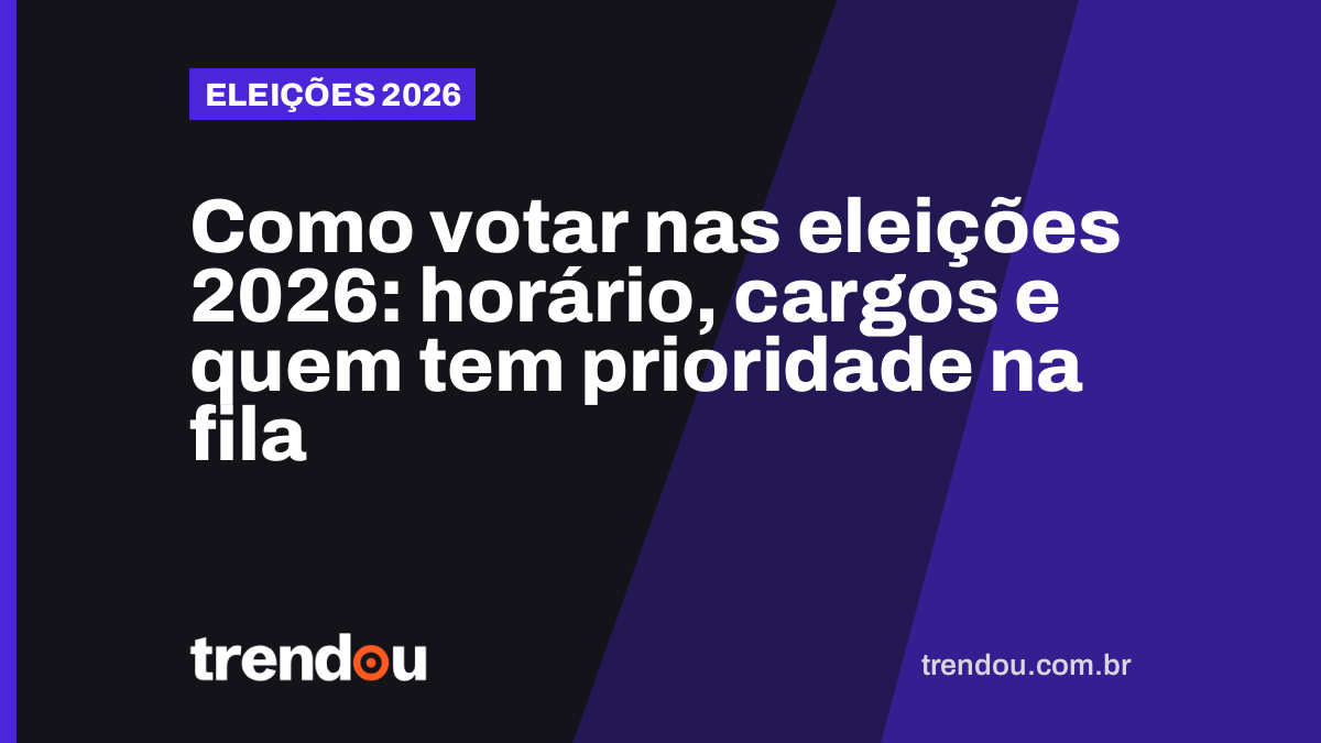 Como votar nas eleições 2026: horário, cargos e quem tem prioridade na fila