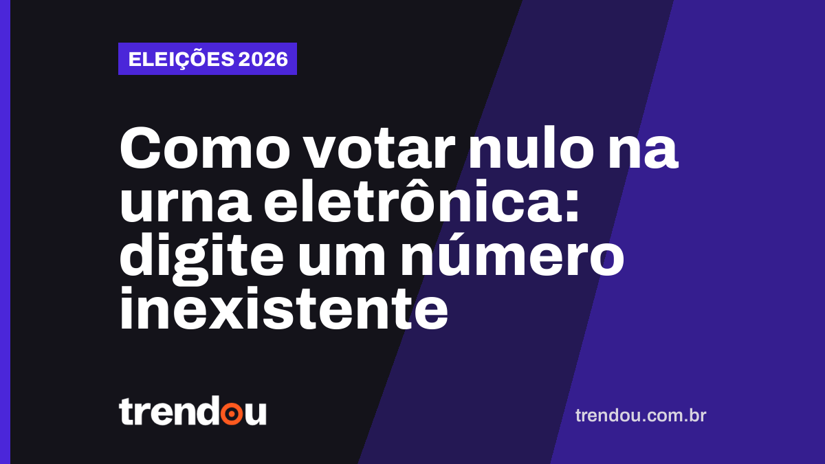 Como votar nulo na urna eletrônica: digite um número inexistente