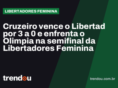 Cruzeiro vence o Libertad por 3 a 0 e enfrenta o Olimpia na semifinal da Libertadores Feminina