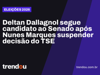 Deltan Dallagnol segue candidato ao Senado após Nunes Marques suspender decisão do TSE
