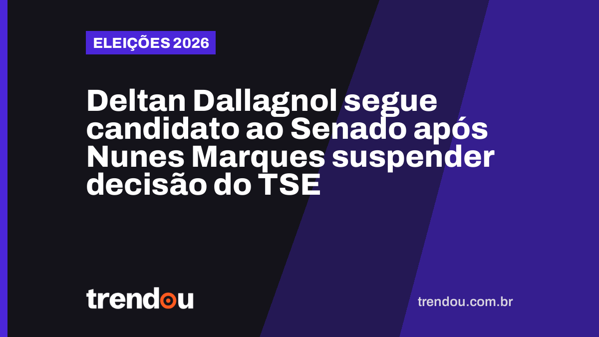 Deltan Dallagnol segue candidato ao Senado após Nunes Marques suspender decisão do TSE