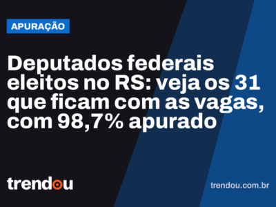 Deputados federais eleitos no RS: veja os 31 que ficam com as vagas, com 98,7% apurado