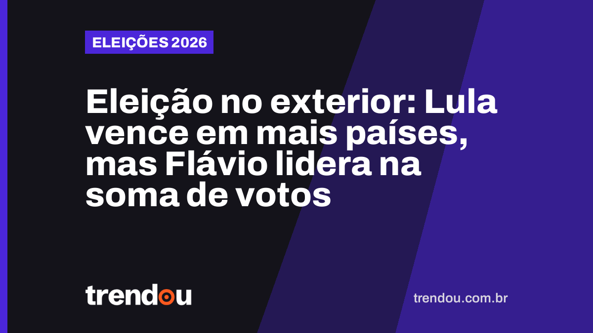 Eleição no exterior: Lula vence em mais países, mas Flávio lidera na soma de votos