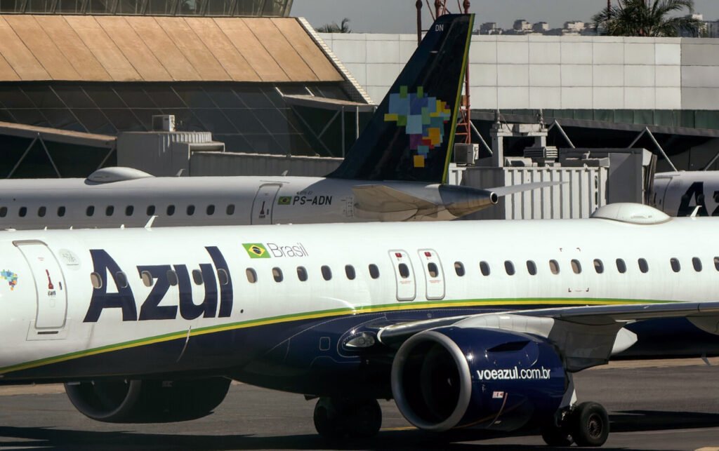 Avião da Azul no aeroporto de Brasília