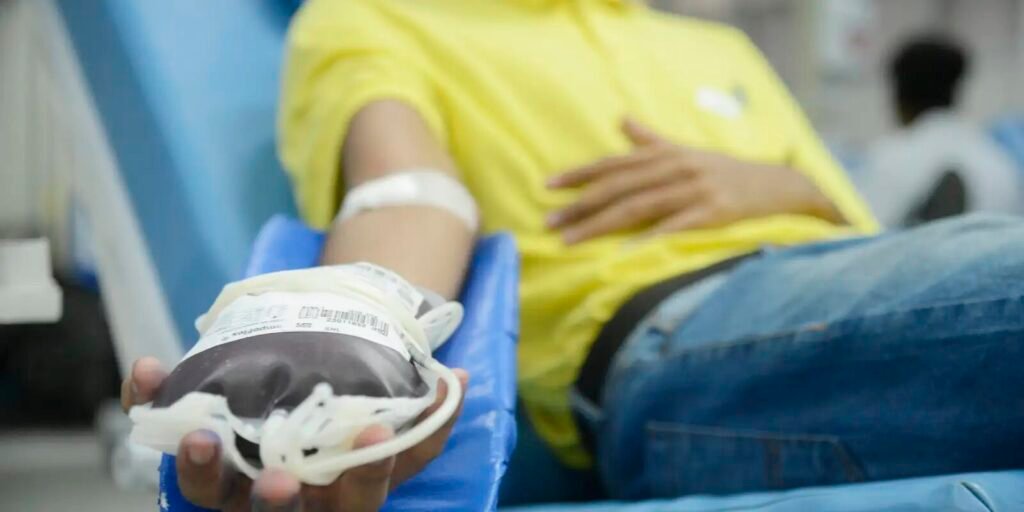 Campanha de doação de sangue no Instituto Estadual de Hematologia do Rio de Janeiro (Hemorio)