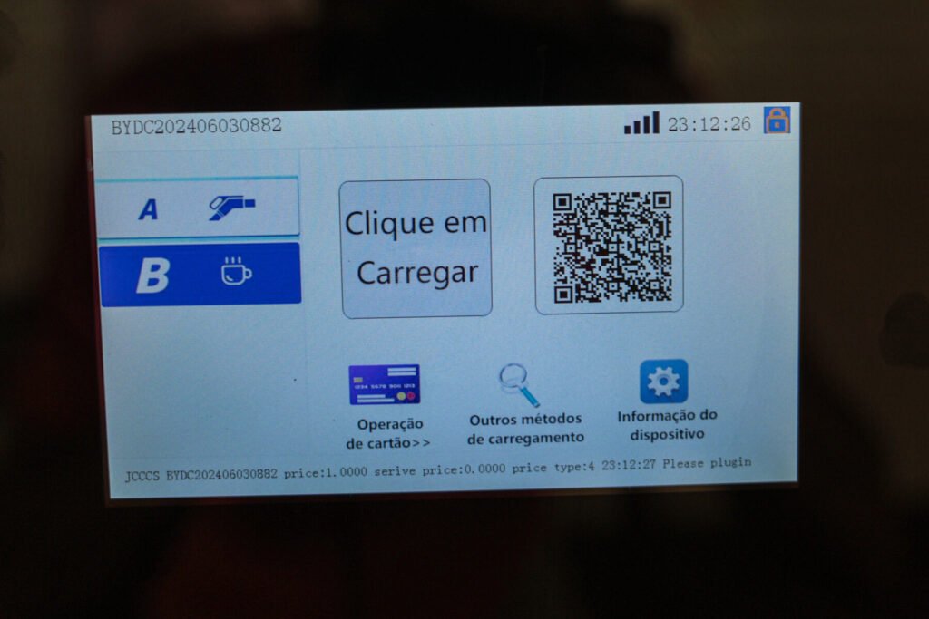 Estação de carregamento para veículos elétricos plug-in em Brasília