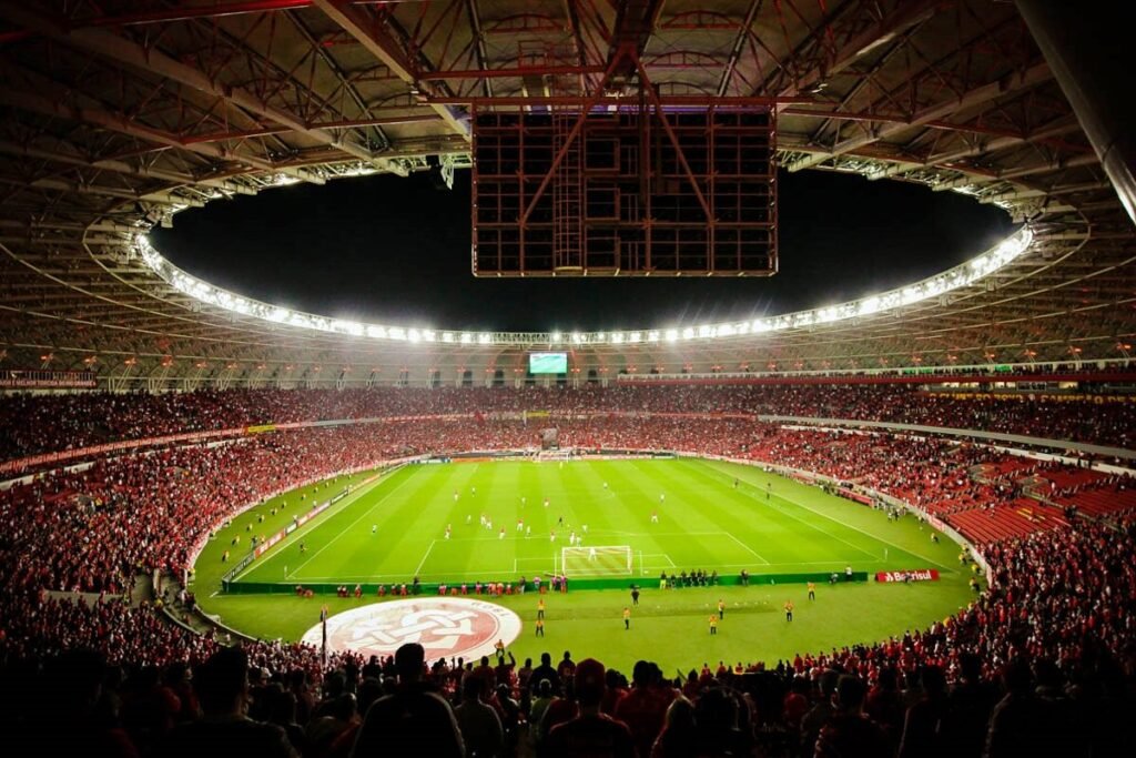 Vista do Estádio Beira-Rio, em Porto Alegre