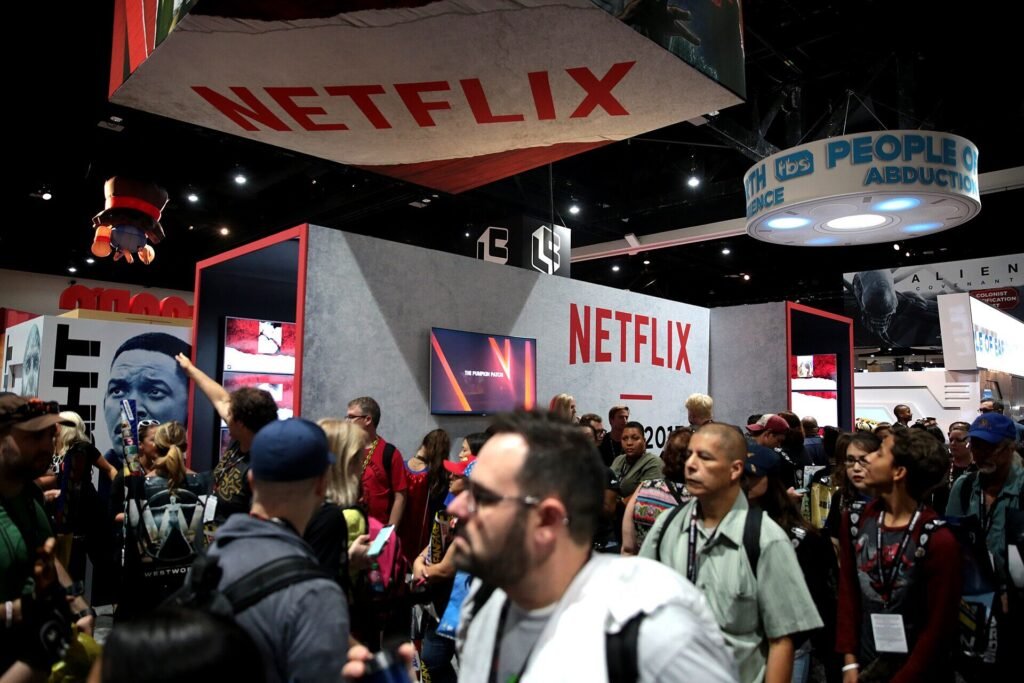 Estande da Netflix em evento