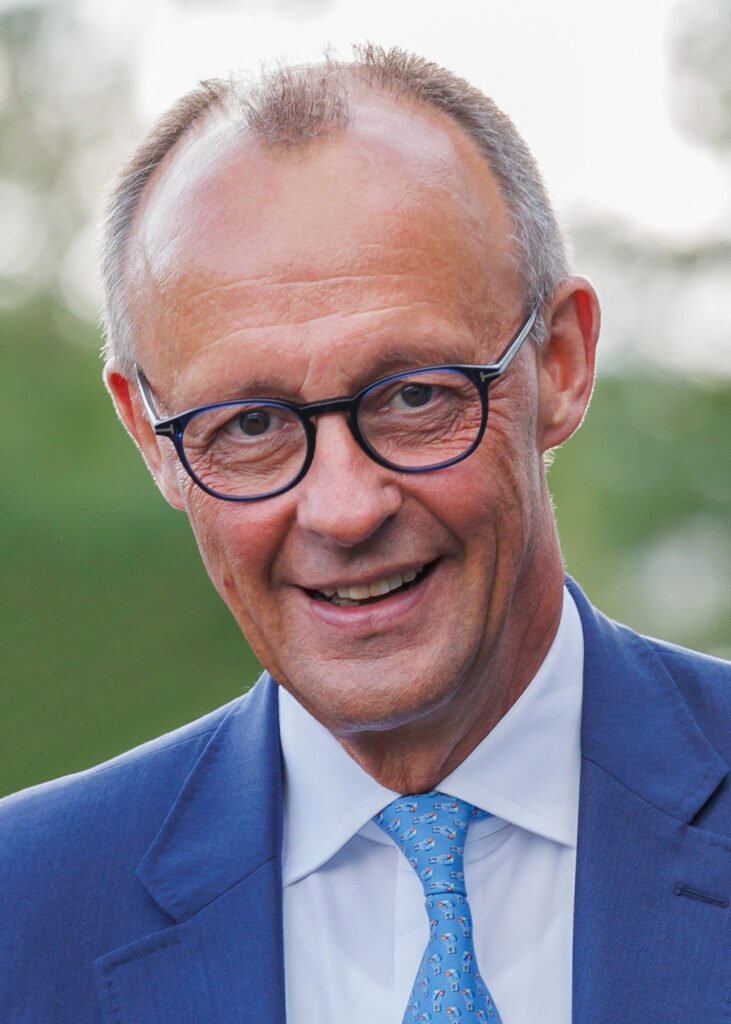 Evento de campanha da CDU com Friedrich Merz em Erfurt, na Alemanha, em 2024