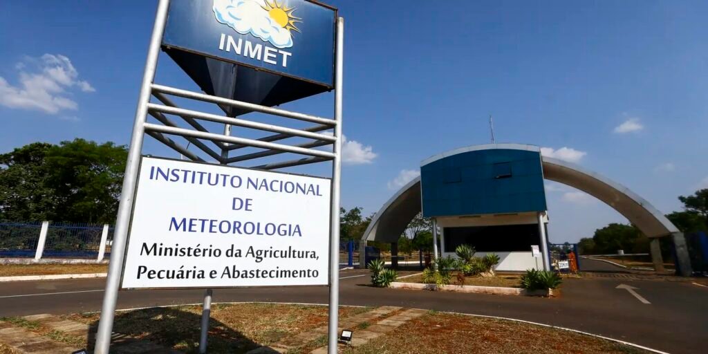 Fachada do Instituto Nacional de Meteorologia (Inmet), em Brasília