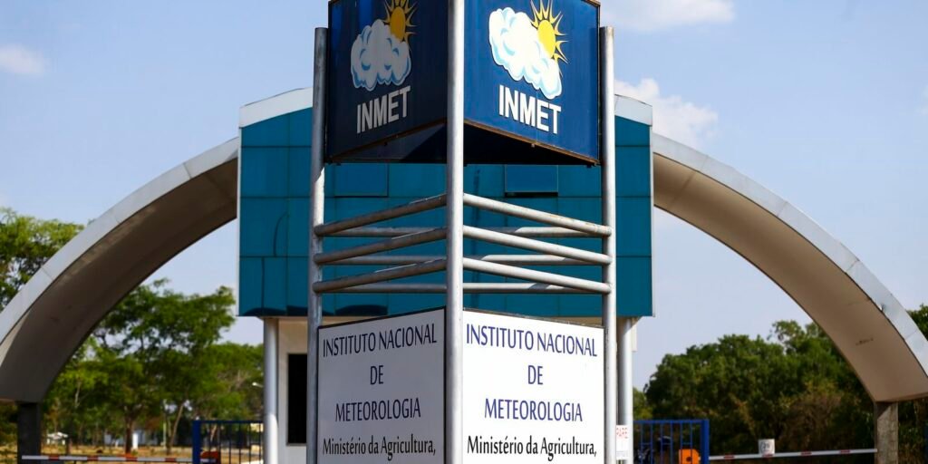 Fachada do Instituto Nacional de Meteorologia (Inmet), em Brasília
