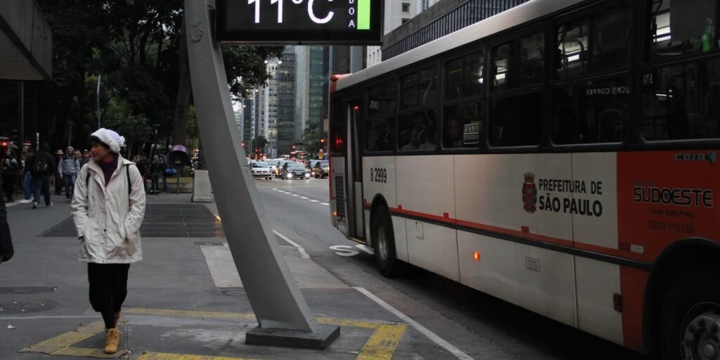 Imagem de arquivo mostra onda de frio na capital paulista
