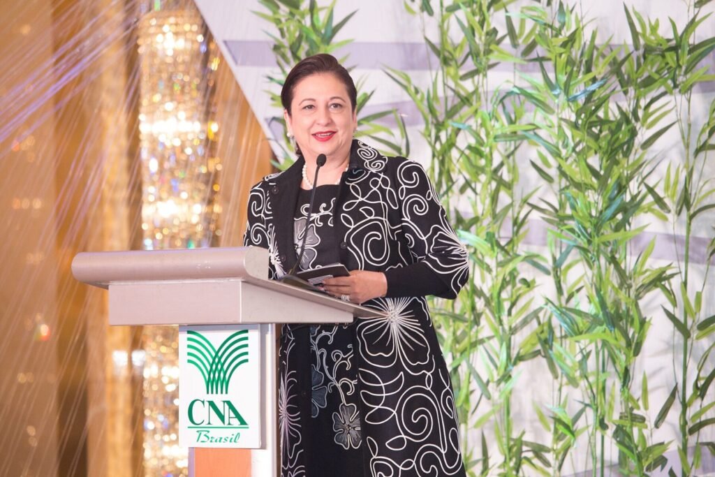 Kátia Abreu durante jantar com empresários brasileiros e chineses do setor agropecuário, em 2013