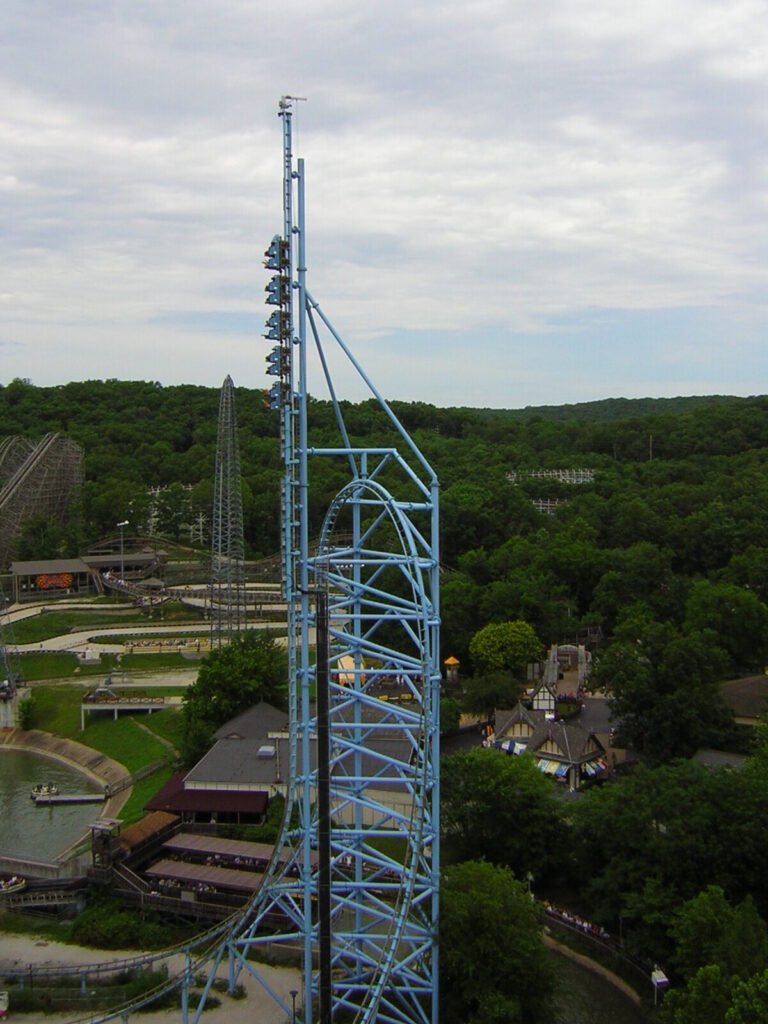 Montanha-russa Mr. Freeze, no parque Six Flags St. Louis
