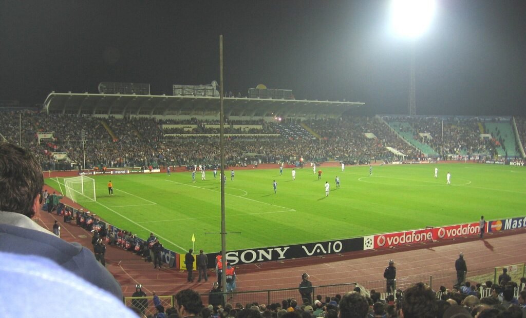 Partida entre Levski Sofia e Chelsea pela Liga dos Campeões 2006/07, em Sófia, na Bulgária