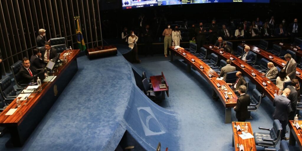 Plenário do Senado durante sessão de votação de indicação de autoridades