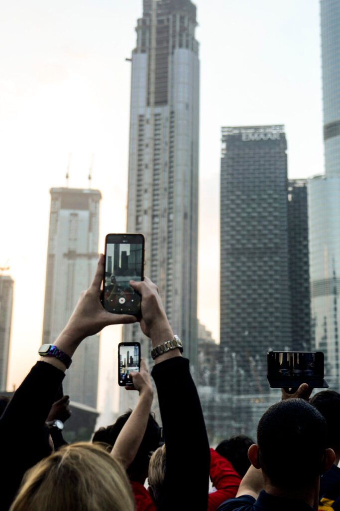 Região de Downtown Dubai, onde fica o Burj Khalifa, nos Emirados Árabes Unidos
