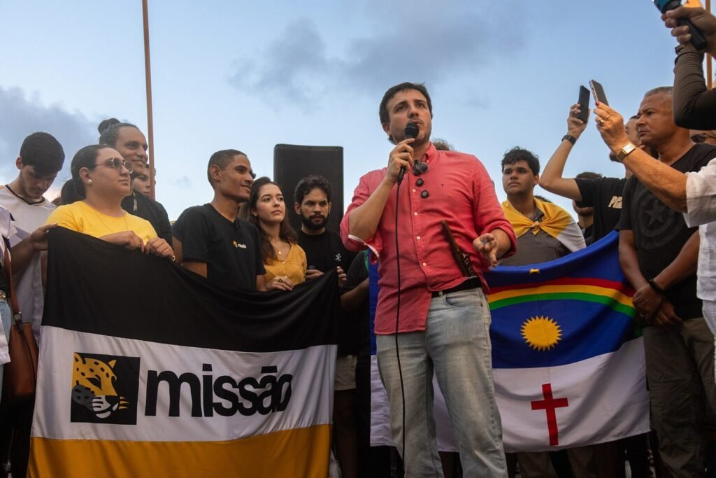 Renan Santos no Marco Zero, no Recife