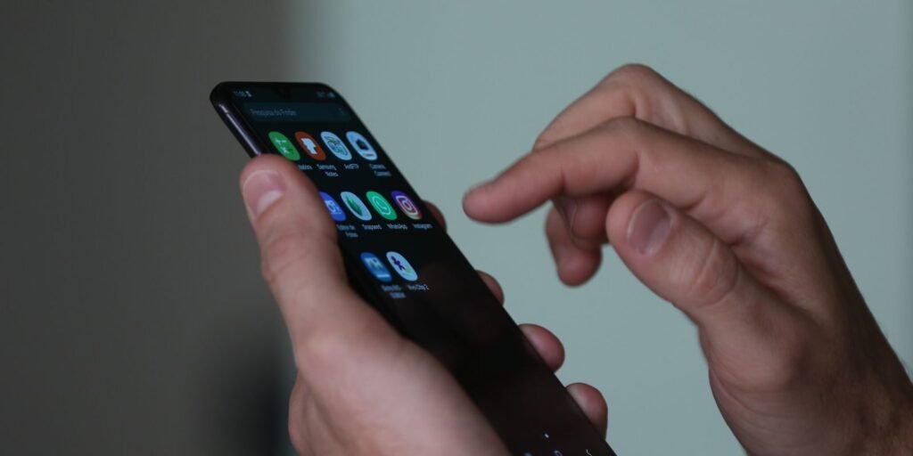 Smartphone em uso