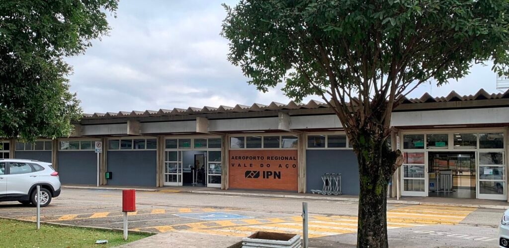 Terminal de passageiros do Aeroporto de Ipatinga, em Santana do Paraíso (MG)