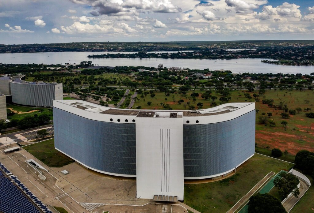 Vista aérea da sede do TSE em Brasília
