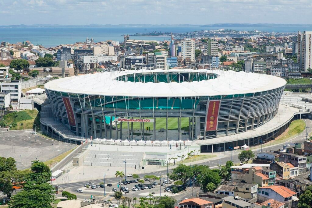 Fachada da Arena Fonte Nova, em Salvador
