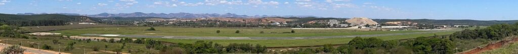 Vista panorâmica do Aeroporto de Ipatinga, em Santana do Paraíso (MG)