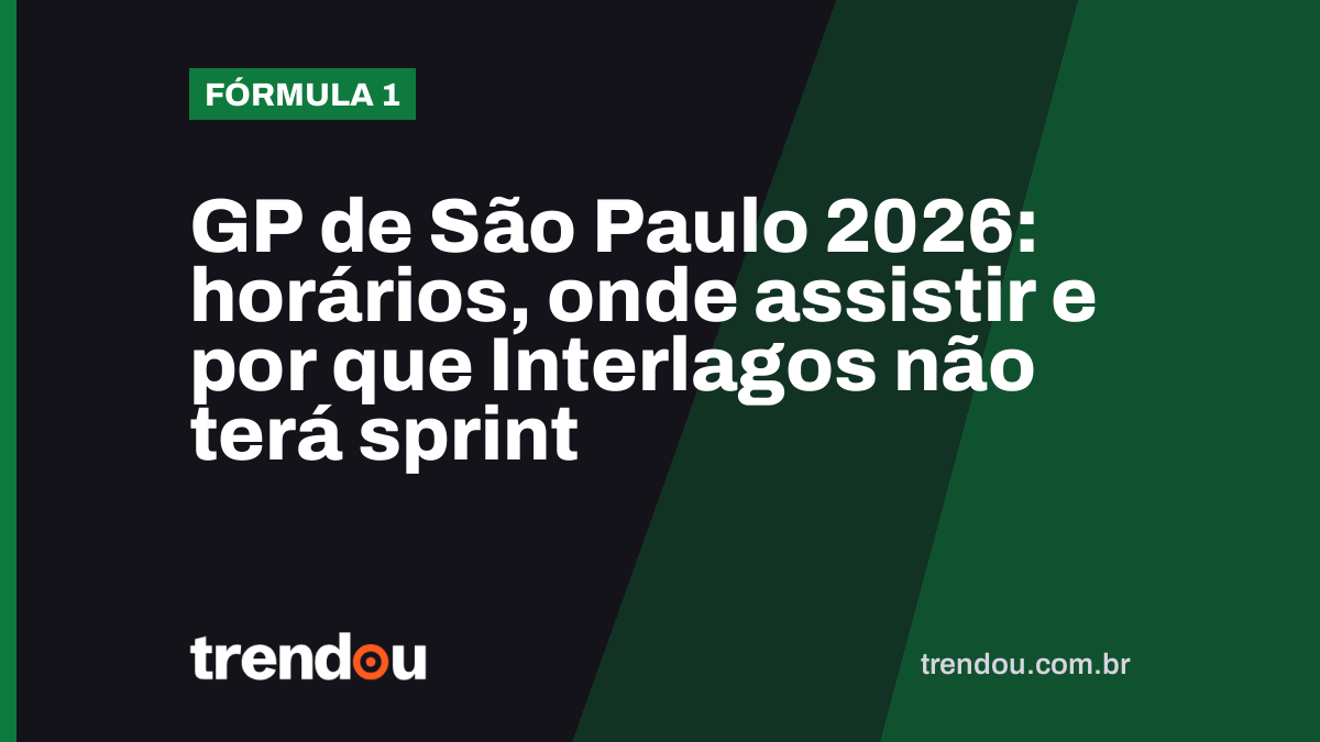 GP de São Paulo 2026: horários, onde assistir e por que Interlagos não terá sprint