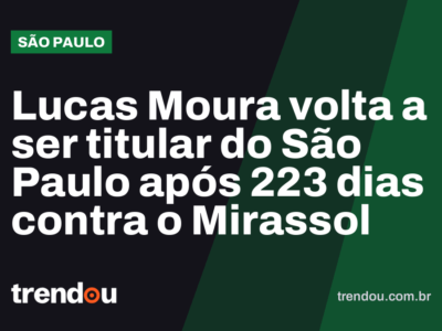 Lucas Moura volta a ser titular do São Paulo após 223 dias contra o Mirassol