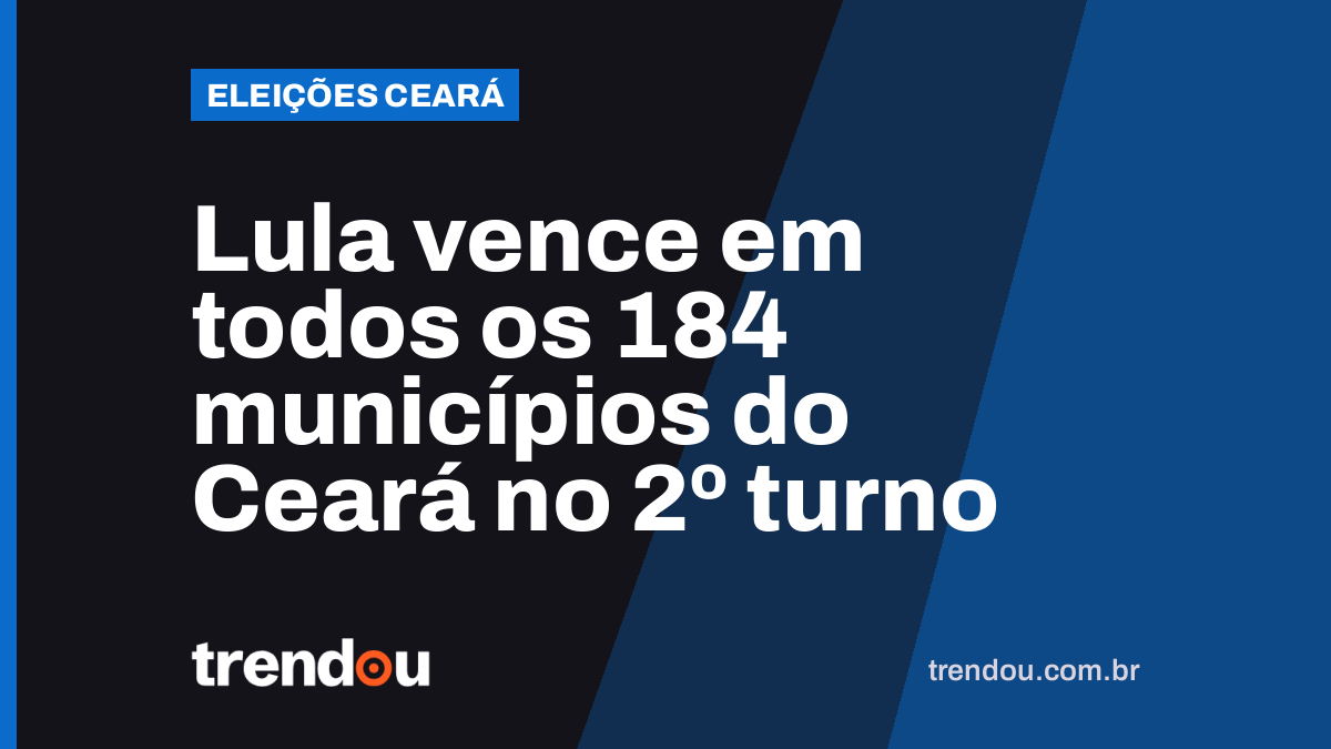 Lula vence em todos os 184 municípios do Ceará no 2º turno