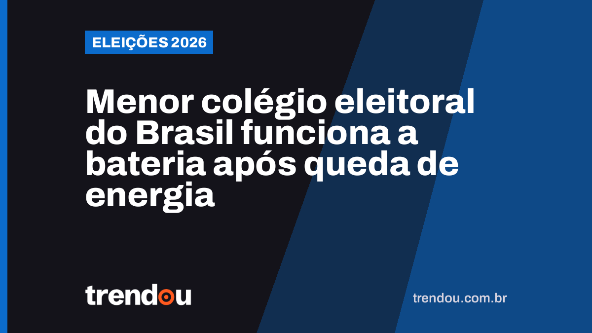 Menor colégio eleitoral do Brasil funciona a bateria após queda de energia