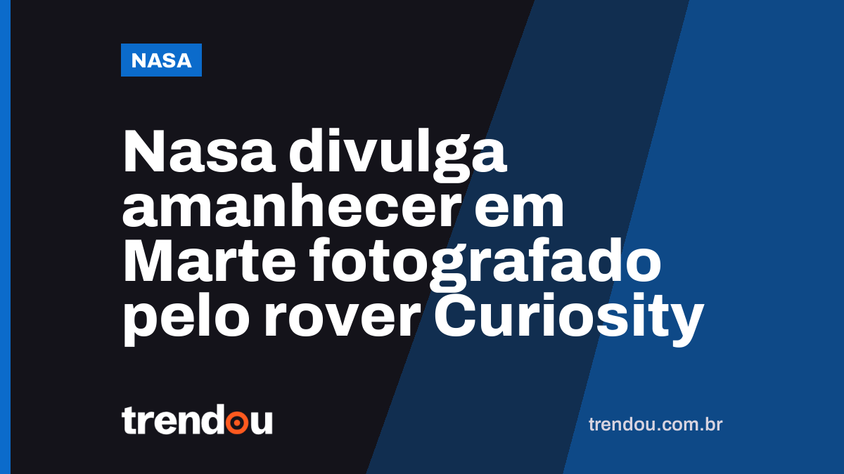 Nasa divulga amanhecer em Marte fotografado pelo rover Curiosity