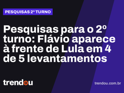 Pesquisas para o 2º turno: Flávio aparece à frente de Lula em 4 de 5 levantamentos