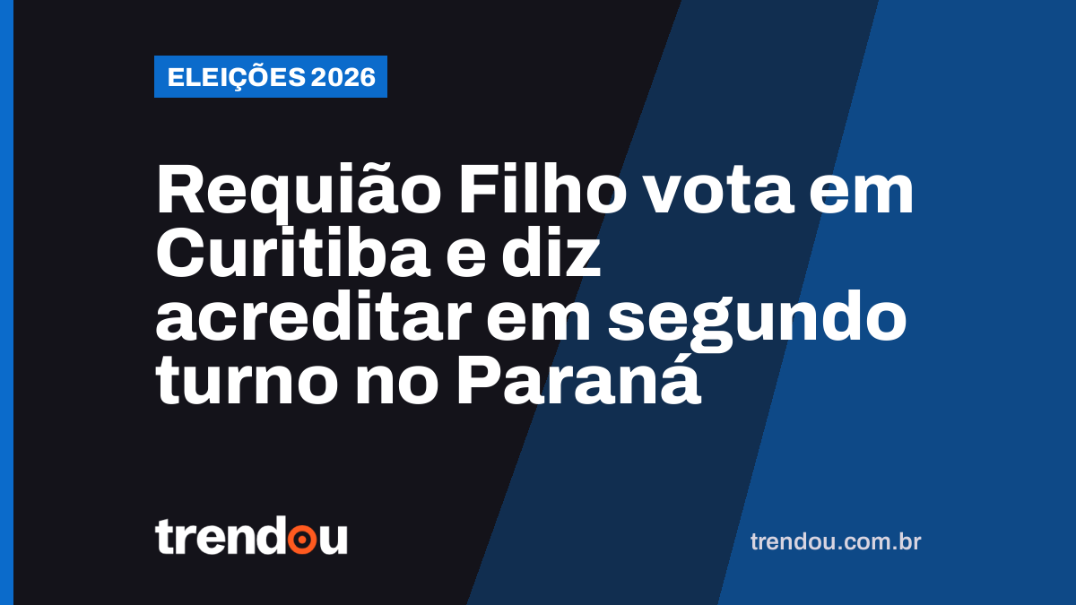 Requião Filho vota em Curitiba e diz acreditar em segundo turno no Paraná
