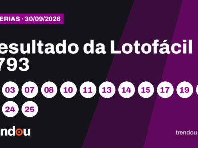 Resultado da Lotofácil 3793 (30/9): 2 apostas acertam os 15; veja os números