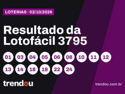 Resultado da Lotofácil 3795 (2/10): uma aposta acerta os 15; veja os números