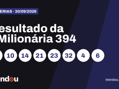 Resultado da +Milionária 394 (30/9): acumulou e prêmio vai a R$ 100 milhões