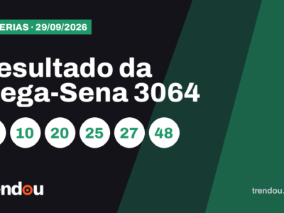 Resultado da Mega-Sena 3064 (29/9): acumulou e prêmio vai a R$ 75 milhões