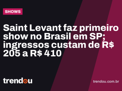 Saint Levant faz primeiro show no Brasil em SP; ingressos custam de R$ 205 a R$ 410