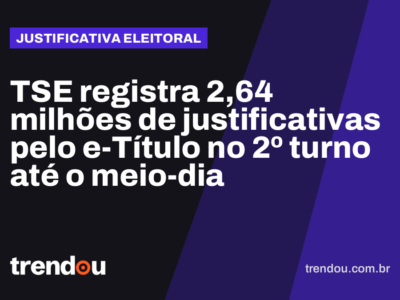 TSE registra 2,64 milhões de justificativas pelo e-Título no 2º turno até o meio-dia