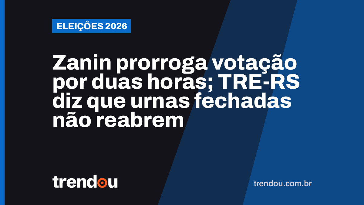 Zanin prorroga votação por duas horas; TRE-RS diz que urnas fechadas não reabrem